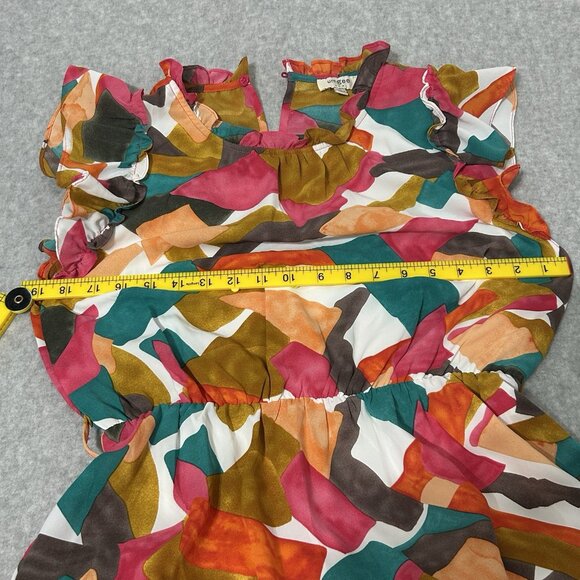 Umgee USA Tiered Dress Womens MED Floral Boho Ruffled Style # A0905 - Pre-Owned - Picture 12 of 16